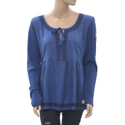 Odd Molly Anthropologie Cappella Blue Blouse Top