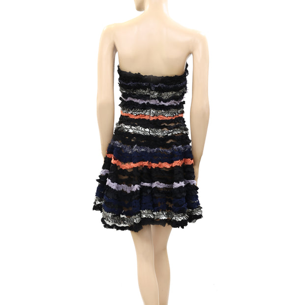 Diabless Ruffle Tube Mini Dress S 1