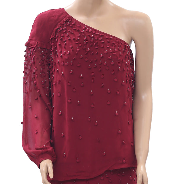 Hoss Intropia Anthropologie Beaded Top & Skirt Set M