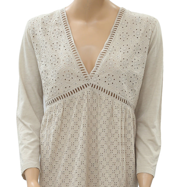 Odd Molly Anthropologie Eyelet Embroidered Tunic Dress