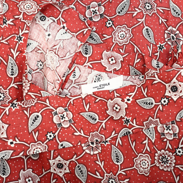 Etoile Isabel Marant Telicia Floral-Printed Linen Mini Dress M