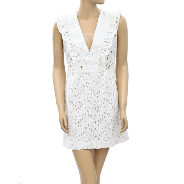 IRO Nolia Eyelet Mini Dress S-36