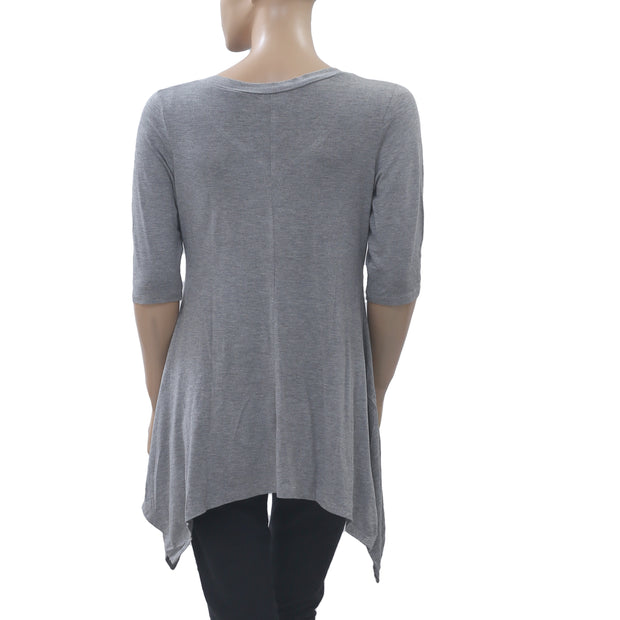 Caite Anthropologie Solid Tunic Top S