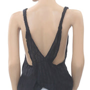 Free People Wrap Braided Striped Tank Blouse Top S