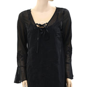 Iodice Floral Embroidered Mini Dress S