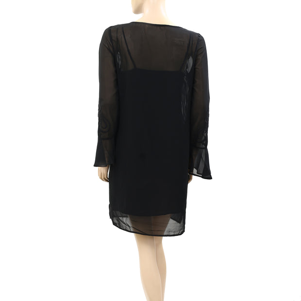 Iodice Floral Embroidered Mini Dress S
