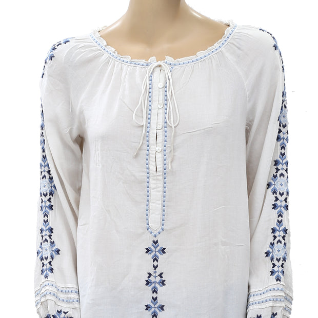 Odd Molly Anthropologie Floral Embroidered Blouse Top S