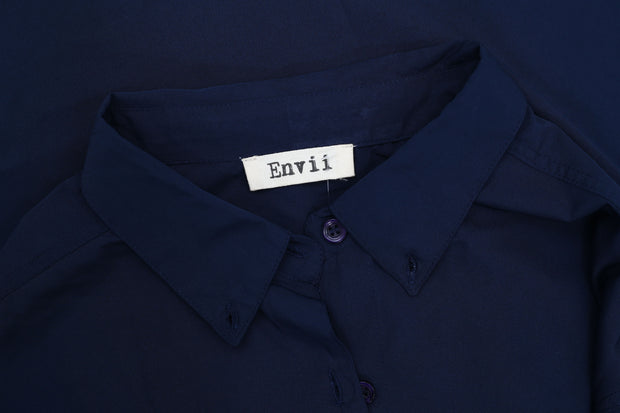 Envii Buttondown Solid Tunic Shirt Top  M