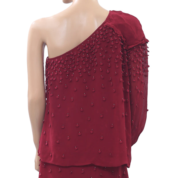Hoss Intropia Anthropologie Beaded Top & Skirt Set M