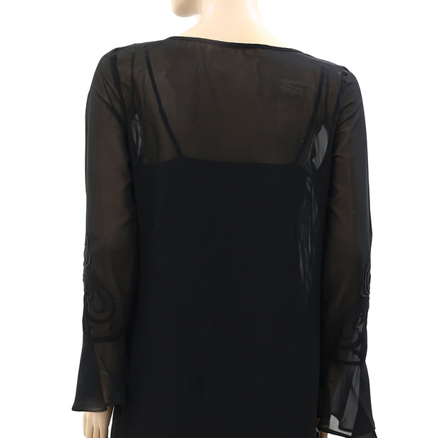 Iodice Floral Embroidered Mini Dress S