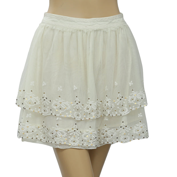 Kimchi Blue Urban Outfitters Sequin Embroidered Skirt