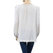 Odd Molly Anthropologie 花卉刺绣衬衫上衣 S