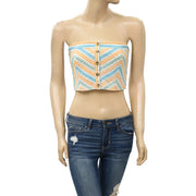 BDG Urban Outfitters Jackie-Joe Strapless Chevron Tube Crop Top M