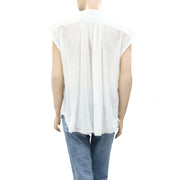 Zadig & Voltaire Ivory Kimono Tunic Top