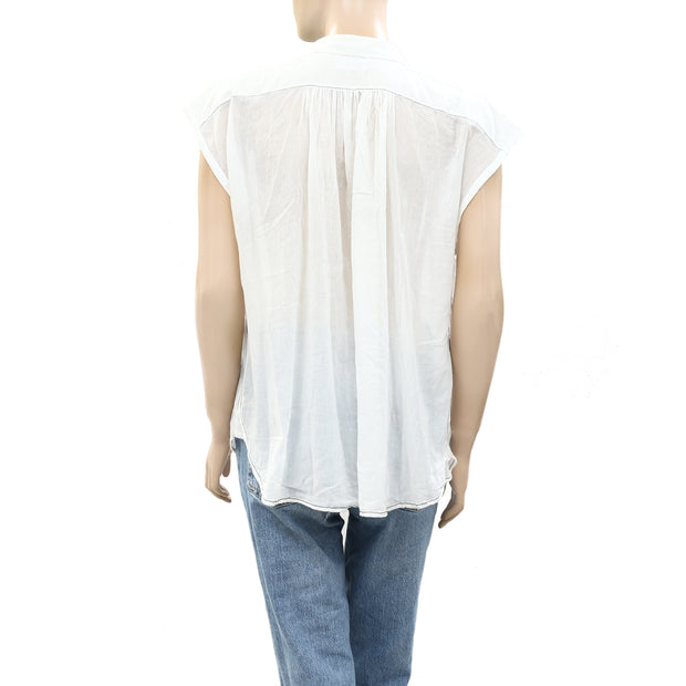 Zadig & Voltaire Ivory Kimono Tunic Top