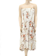 All Saints Ellie Dorado Smocked Tube Midi Convertible Skirt Dress
