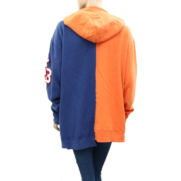 Kimchi Blue Urban Outfitters Campbell Patchwork Hoodie Sweatshirt Top