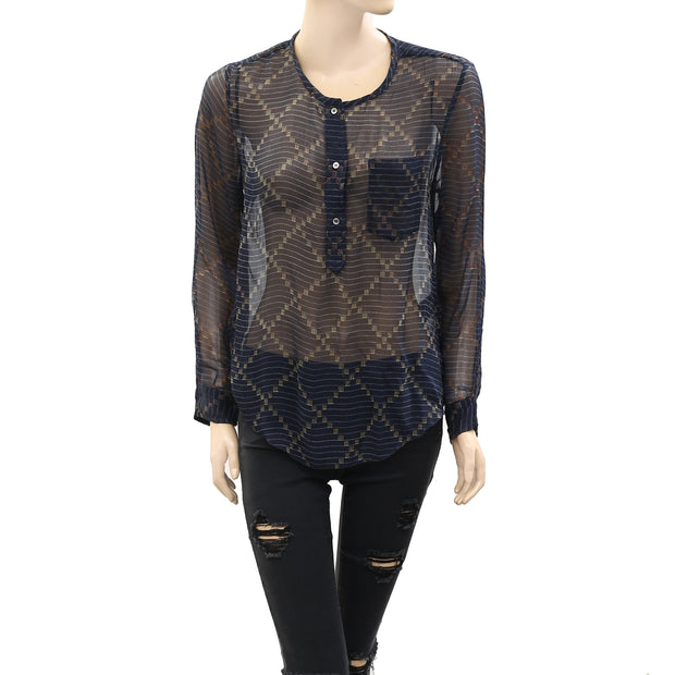 Isabel Marant Etoile Printed Tunic Shirt Top S-36