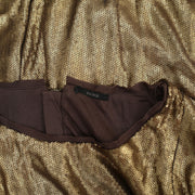 I Code By IKKS Sequins Embellished Golden Blouse Top XS