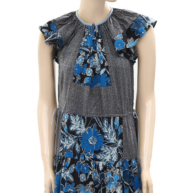 Ulla Johnson Floral Printed Midi Dress XS