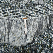 Free People Printed Anything Goes Off the Shoulder Crop Top S