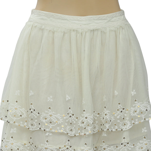 Kimchi Blue Urban Outfitters Sequin Embroidered Skirt