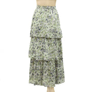 HappyxNature Kate Hudson Floral Printed Ruffle Maxi Skirt M