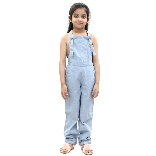 White Chocolate Kids Girls Chambray Jumpsuit Romper 6-7 Years