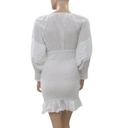 Rhode Resort Anya Smocked Solid Mini Dress XS