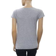 Zadig & Voltaire Tunisien MC Blason Strass Gray T-Shirt Top
