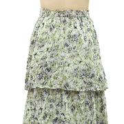 HappyxNature Kate Hudson Floral Printed Ruffle Maxi Skirt M