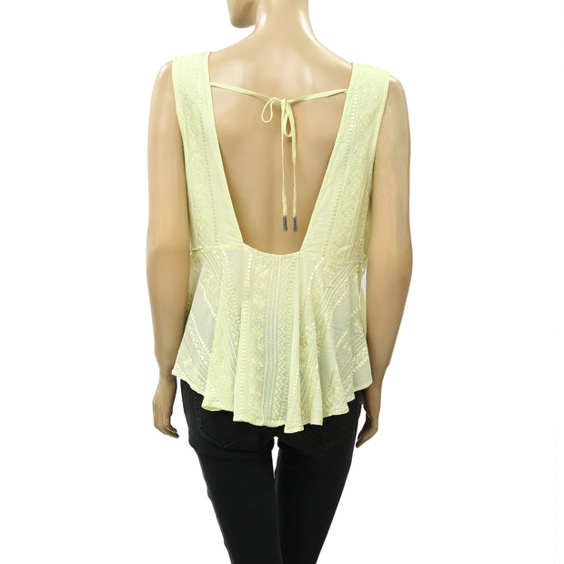 Free People Twist and Shell Blouse Tank Top