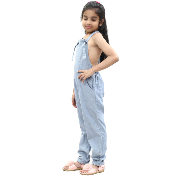White Chocolate Kids Girls Chambray Jumpsuit Romper 6-7 Years