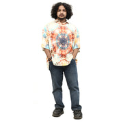 ASOS DESIGN Men's Boxy Kaleidoscope Floral Printed Shirt XL