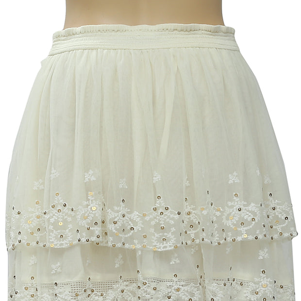 Kimchi Blue Urban Outfitters Sequin Embroidered Skirt