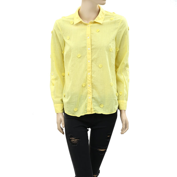 Maeve Anthropologie Clip Buttondown Shirt Blouse Top
