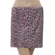 Free People Fp One Skinny Allover Sequin Cheetah Print Mini Skirt L