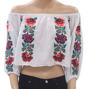 Topshop Neon Bardot Off Shoulder Crop Top