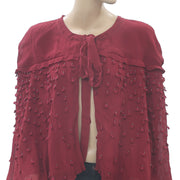 Hoss Intropia Anthropologie Embroidered Bead Coverup Top