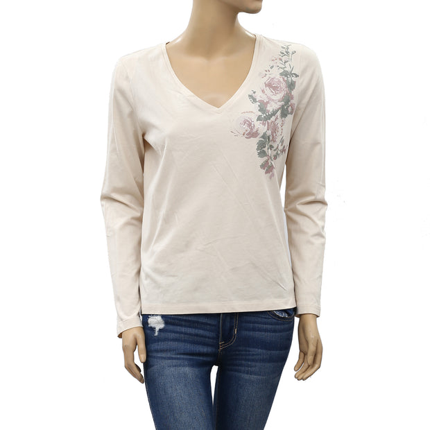 Chaps Sequin Embellished Blouse Top M