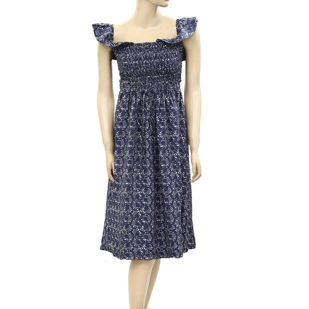 Apiece Apart Lamu Smocked Midi Dress S 4