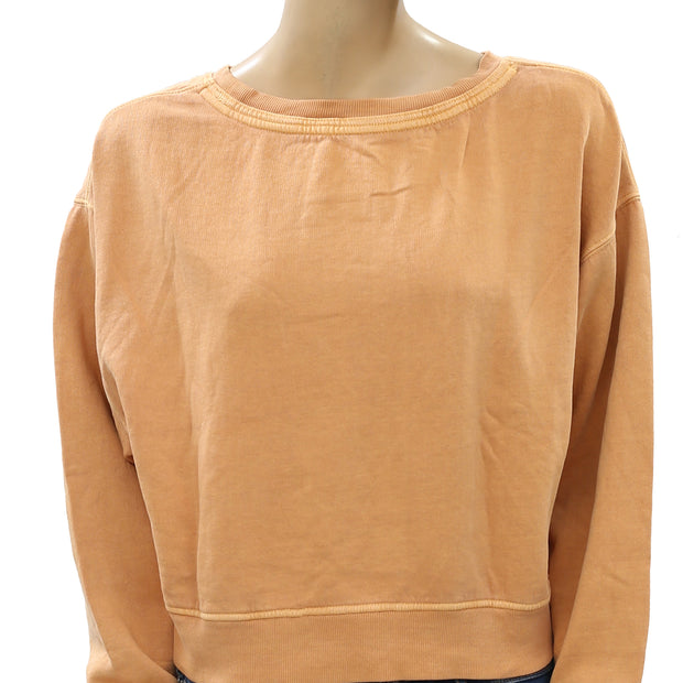 Free People Orange Pullover Top S