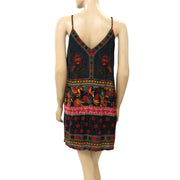 Farm Rio Anthropologie Patch Beauty Mini Dress