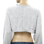 Free People Jade Pullover Sweatshirt Cropped Top XS