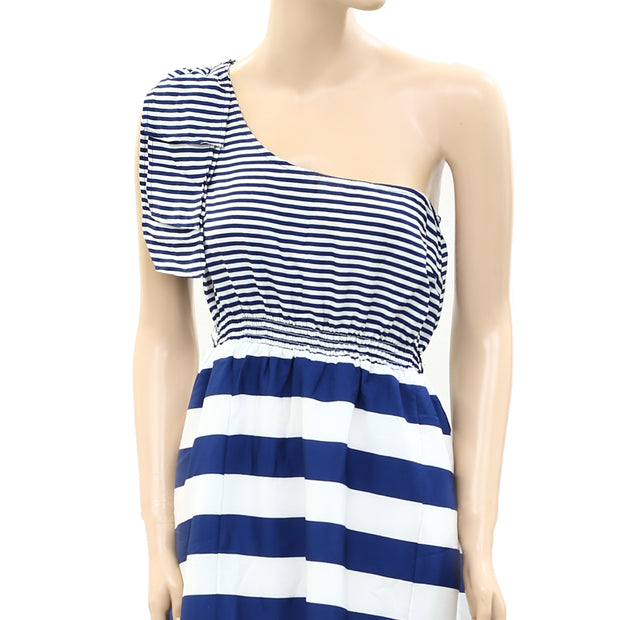 Tally Weijl One Shoulder Striped Printed Tunic Mini Dress XS