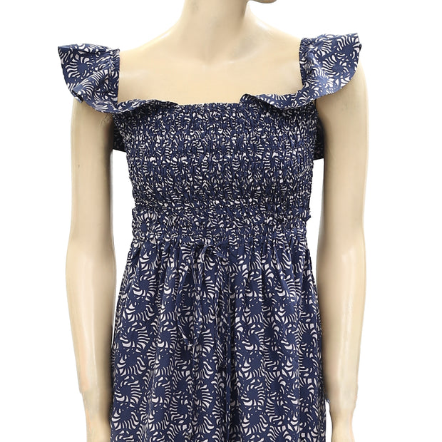 Apiece Apart Lamu Smocked Midi Dress S 4