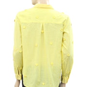 Maeve Anthropologie Clip Buttondown Shirt Blouse Top