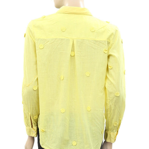 Maeve Anthropologie Clip Buttondown Shirt Blouse Top