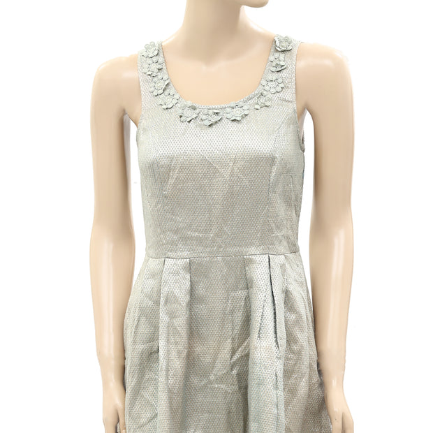 Twin Set Simona Barbieri Italy Floral Patchwork Shimmer Mini Dress XS