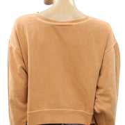 Free People Orange Pullover Top S